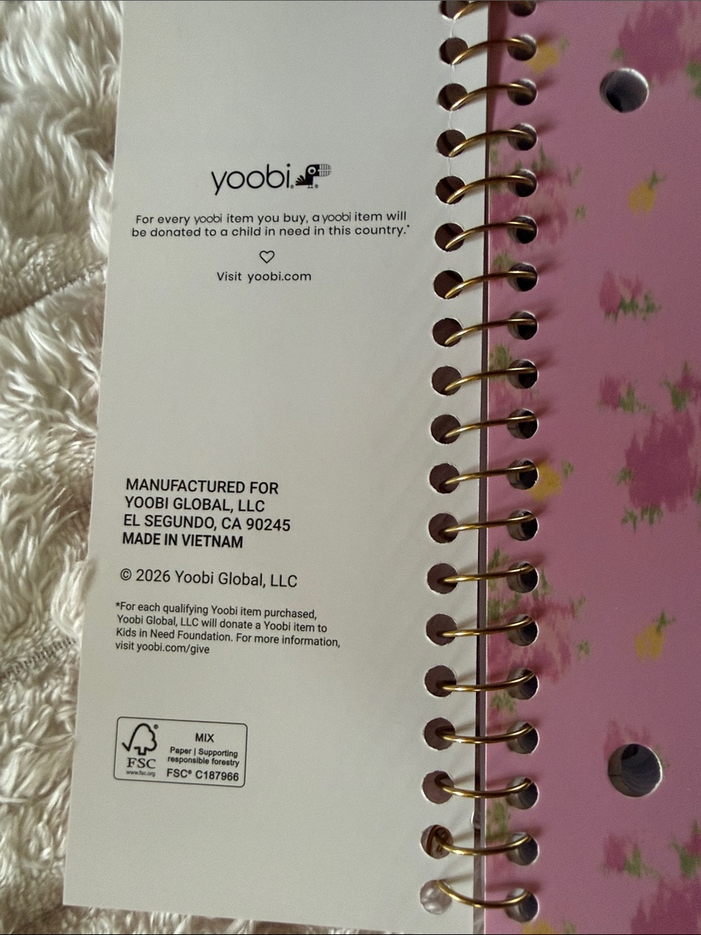 LoveShackFancy Floral Notebook in Blue & Pink - Picture 5 of 7